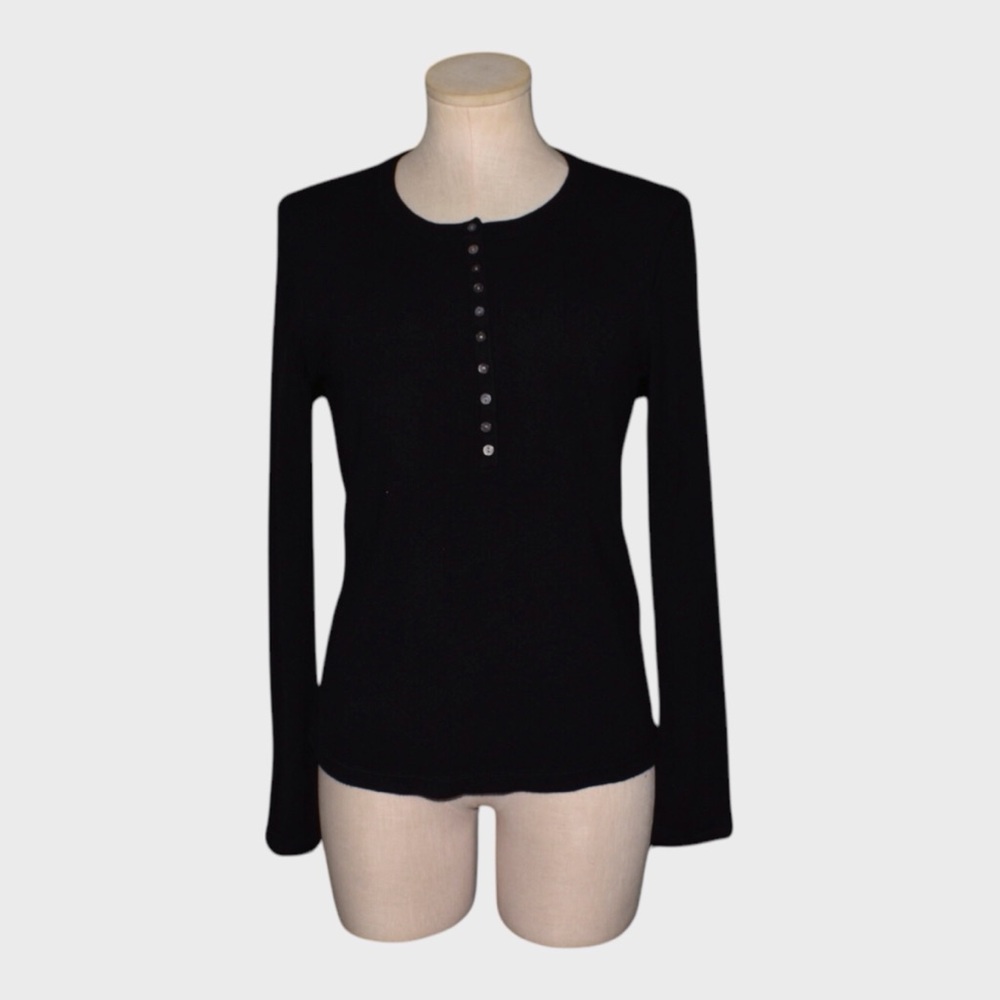 Chaus‎ Knit Button Front Sweater Top